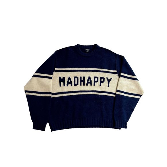 Madhappy Sweaters - NWOT MadHappy Knit Cashmere Sweater in Blue Cream